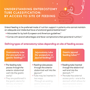 Enterostomy tube classification as per access to site of feeding