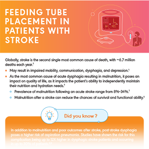 Feeding tube placement in patients with stroke